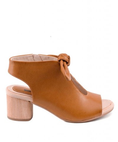 Women's Kimora Heeled Sandal Tan/Beige $47.00 Shoes