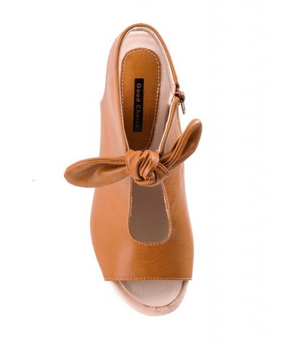 Women's Kimora Heeled Sandal Tan/Beige $47.00 Shoes