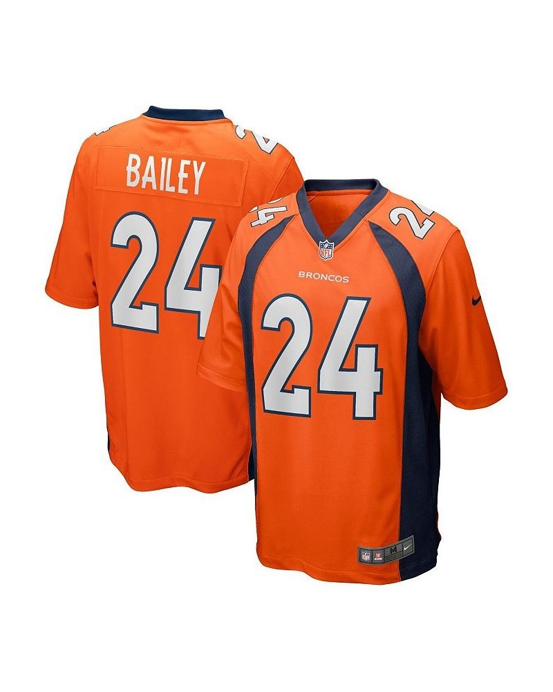 Men's Champ Bailey Orange Denver Broncos Game Retired Player Jersey $43.40 Jersey