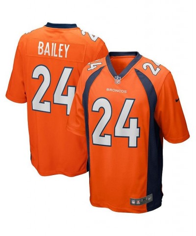 Men's Champ Bailey Orange Denver Broncos Game Retired Player Jersey $43.40 Jersey