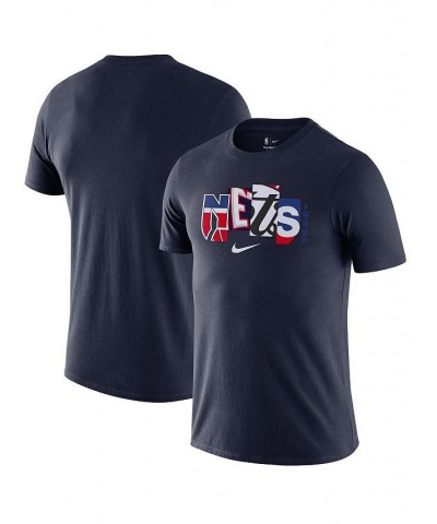 Men's Navy Brooklyn Nets 2021/22 City Edition Essential Wordmark Collage T-shirt $18.35 T-Shirts