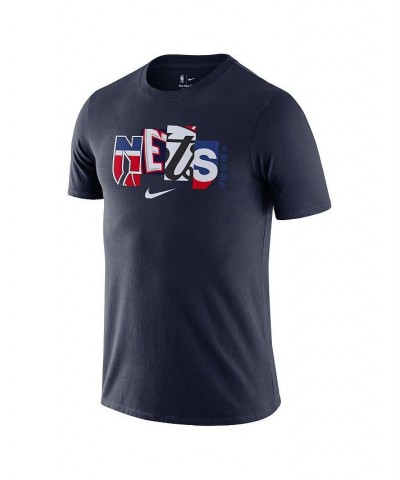 Men's Navy Brooklyn Nets 2021/22 City Edition Essential Wordmark Collage T-shirt $18.35 T-Shirts