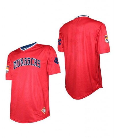 Men's Red Kansas City Monarchs Sublimated V-Neck Jersey $28.59 Jersey