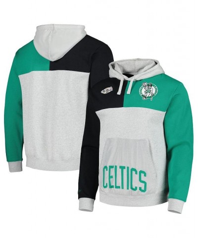 Men's Heather Gray Boston Celtics Tie-Breaker Pullover Hoodie $48.40 Sweatshirt