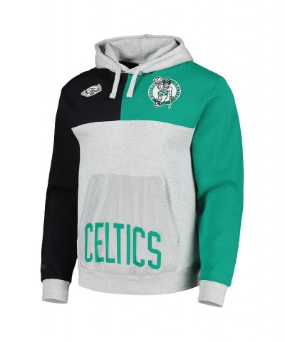 Men's Heather Gray Boston Celtics Tie-Breaker Pullover Hoodie $48.40 Sweatshirt