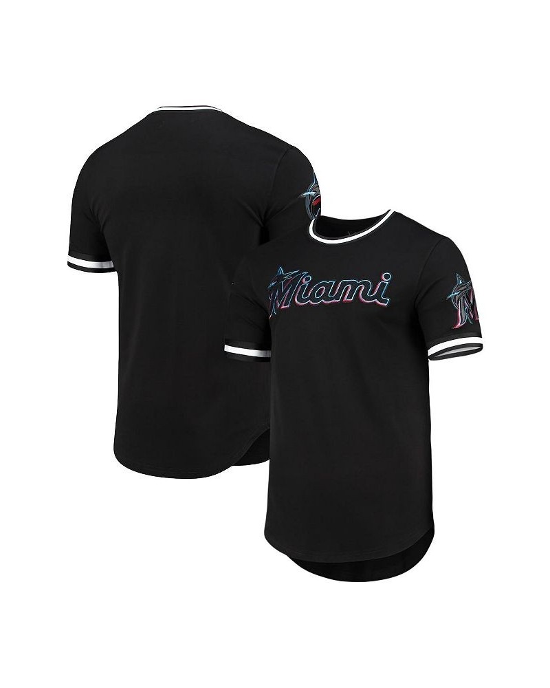 Men's Black Miami Marlins Team T-shirt $46.74 T-Shirts