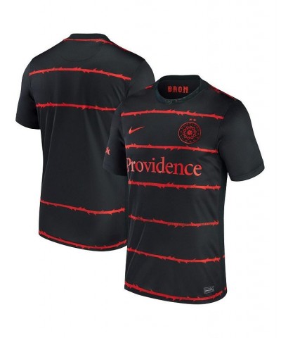 Men's Black Portland Thorns Fc 2021/22 Away Replica Jersey $36.08 Jersey