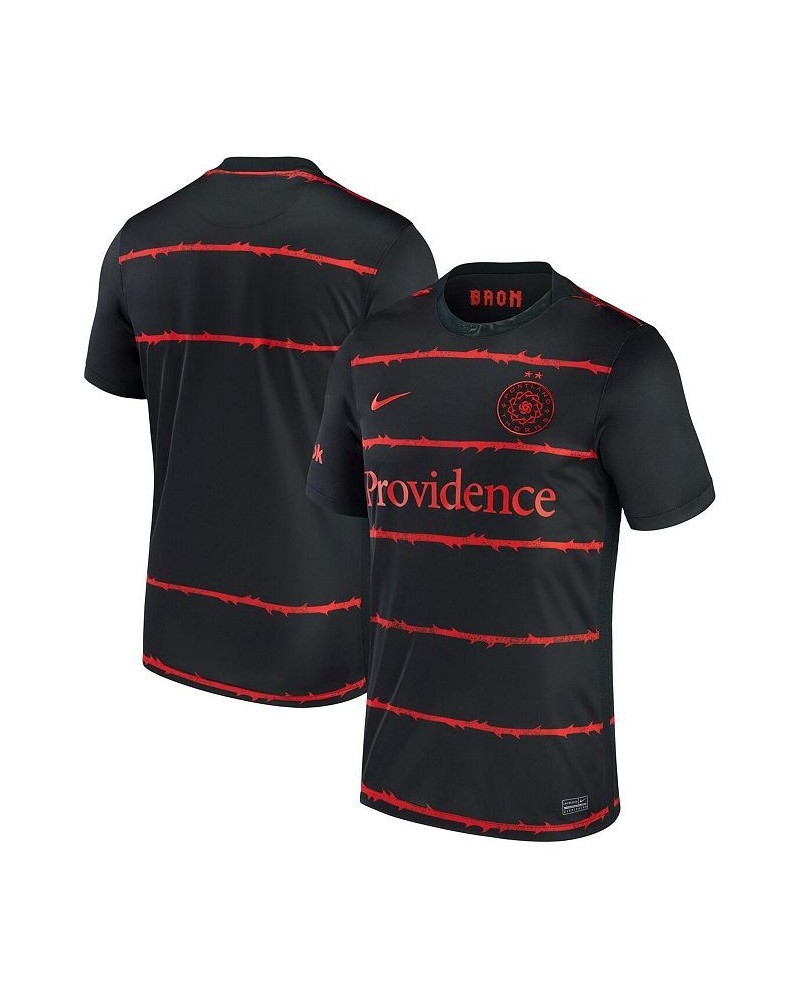 Men's Black Portland Thorns Fc 2021/22 Away Replica Jersey $36.08 Jersey