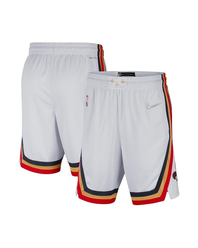 Men's White, Gold New Orleans Pelicans 2021/22 City Edition Swingman Shorts $33.88 Shorts