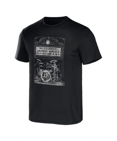 Men's NFL x Darius Rucker Collection by Black Cincinnati Bengals Band T-shirt $19.88 T-Shirts