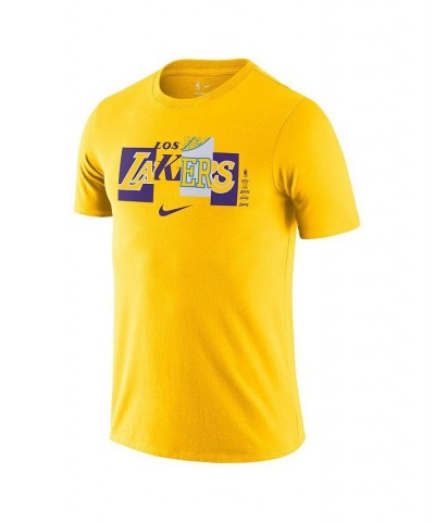 Men's Gold Los Angeles Lakers 2021/22 City Edition Essential Wordmark Collage T-shirt $19.07 T-Shirts