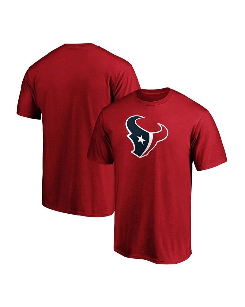 Men's Red Houston Texans Primary Logo Team T-shirt $14.26 T-Shirts