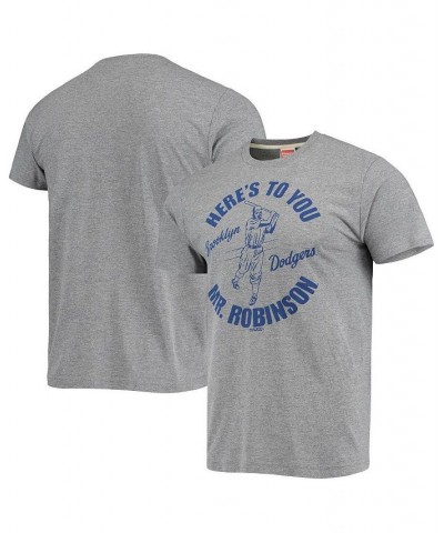 Men's Jackie Robinson Gray Brooklyn Dodgers Tri-Blend T-shirt $20.64 T-Shirts