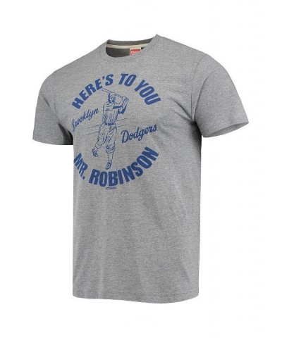 Men's Jackie Robinson Gray Brooklyn Dodgers Tri-Blend T-shirt $20.64 T-Shirts