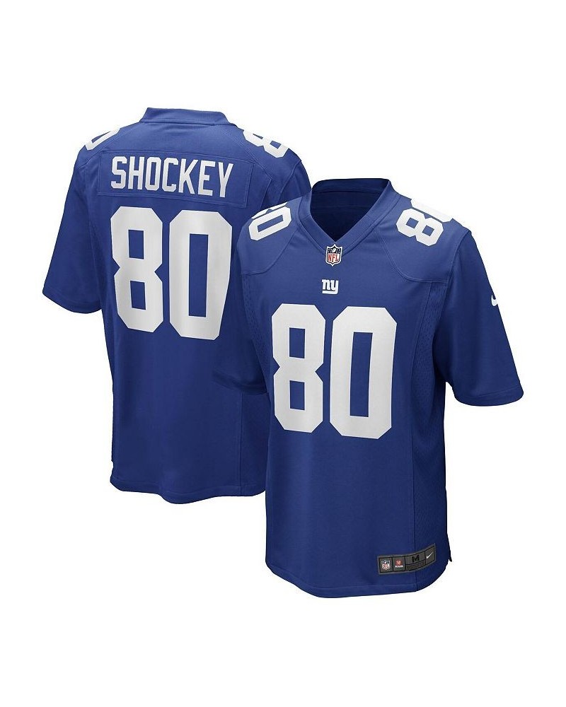 Men's Jeremy Shockey Royal New York Giants Game Retired Player Jersey $39.59 Jersey