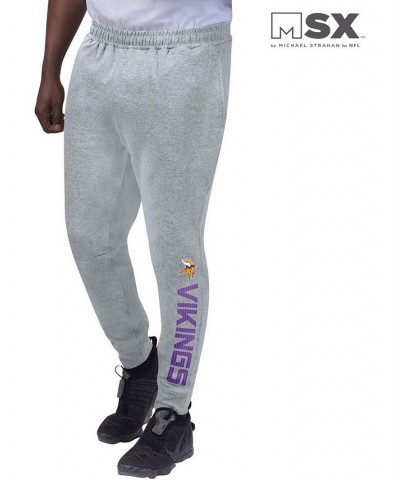 Men's Heather Gray Minnesota Vikings Jogger Pants $38.70 Pants