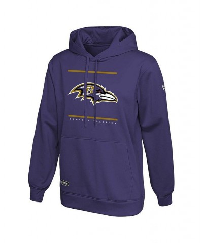 Men's Purple Baltimore Ravens Combine Authentic Split Defense Pullover Hoodie $32.00 Sweatshirt