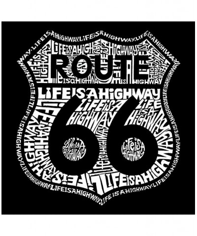 Men's Word Art Hooded Sweatshirt - Route 66 - Life is a Highway Black $25.80 Sweatshirt