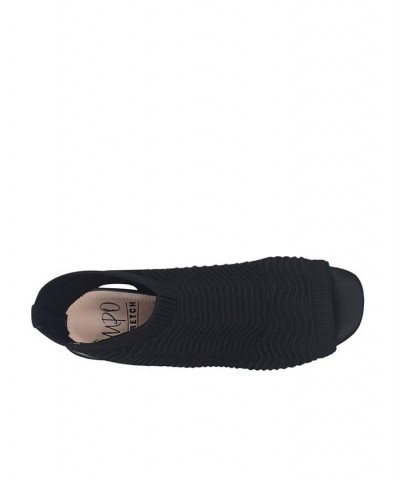 Women's Verline Stretch Memory Foam Knit Sandal Black $42.50 Shoes