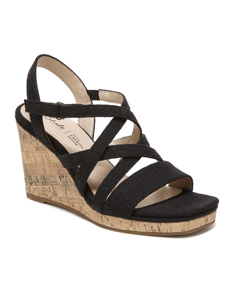 Indigo Strappy Sandals Black $48.00 Shoes