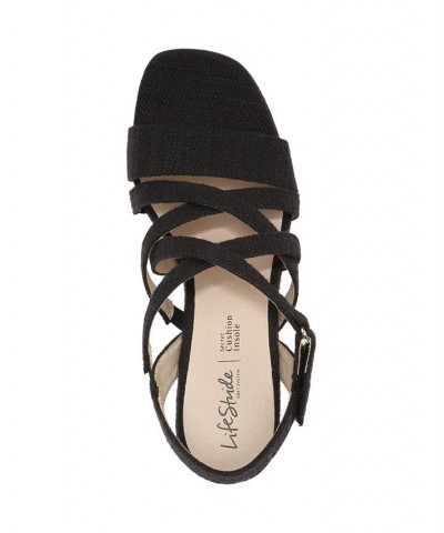 Indigo Strappy Sandals Black $48.00 Shoes