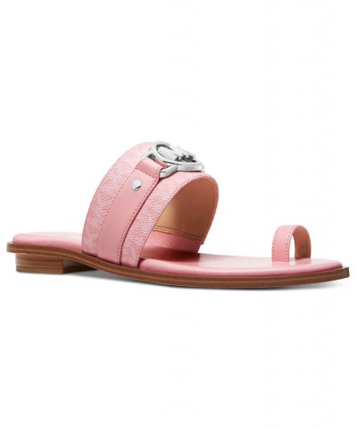 Women's Rory Flat Thong Sandals Pink $38.85 Shoes