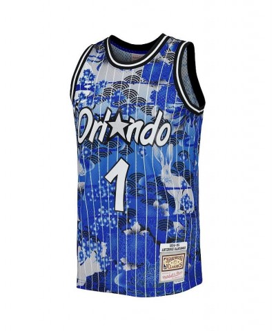 Men's Penny Hardaway Blue Orlando Magic Hardwood Classics Lunar New Year Swingman Jersey $52.92 Jersey