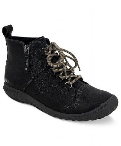 Women's Della Lace-Up Zip High-Top Sneakers Black $23.68 Shoes