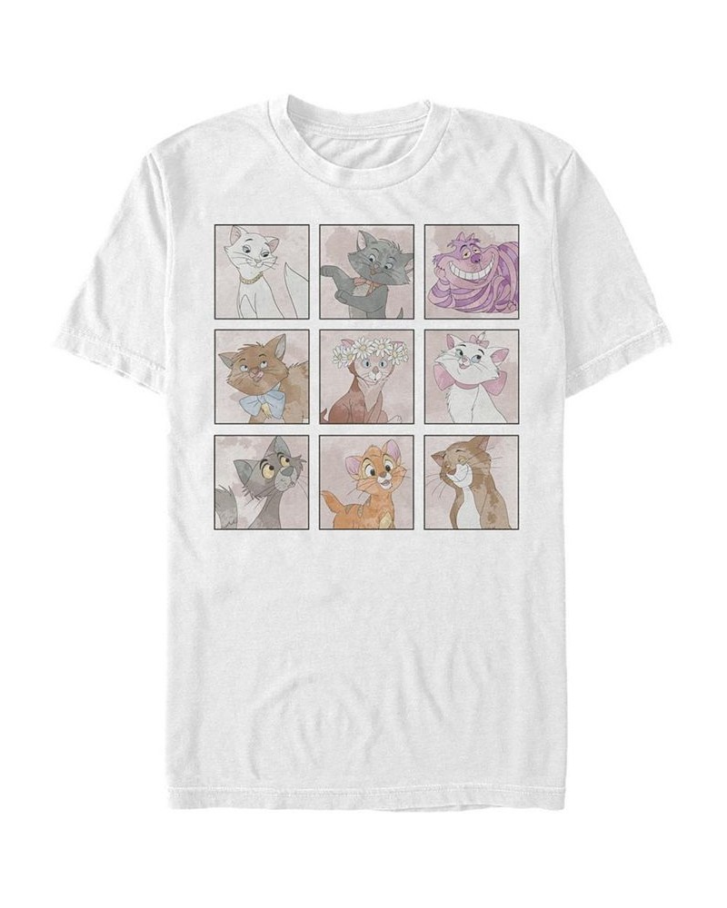 Men's Disney Kitties Short Sleeve Crew T-shirt White $17.15 T-Shirts