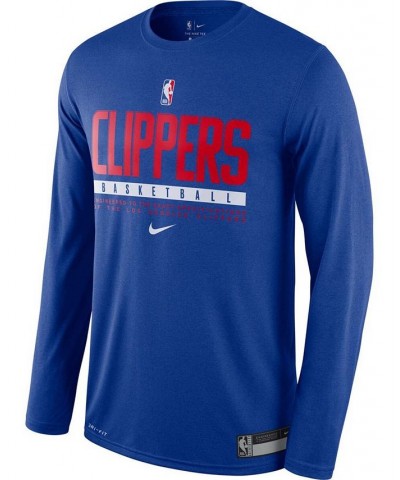 Men's LA Clippers Essential Practice Legend Performance Long Sleeve T-Shirt $25.99 T-Shirts