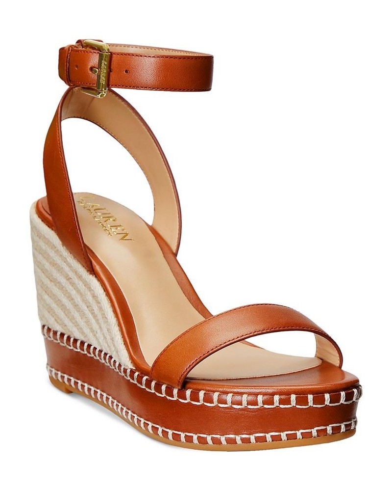 Women's Hilarie Ankle-Strap Espadrille Platform Wedge Sandals PD03 $57.35 Shoes