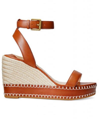 Women's Hilarie Ankle-Strap Espadrille Platform Wedge Sandals PD03 $57.35 Shoes