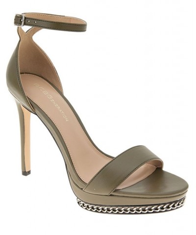 Women's Noelli Chain Detailed Platform Sandal Green $48.79 Shoes