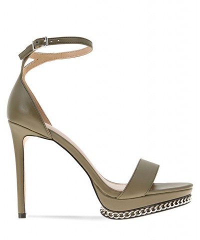 Women's Noelli Chain Detailed Platform Sandal Green $48.79 Shoes