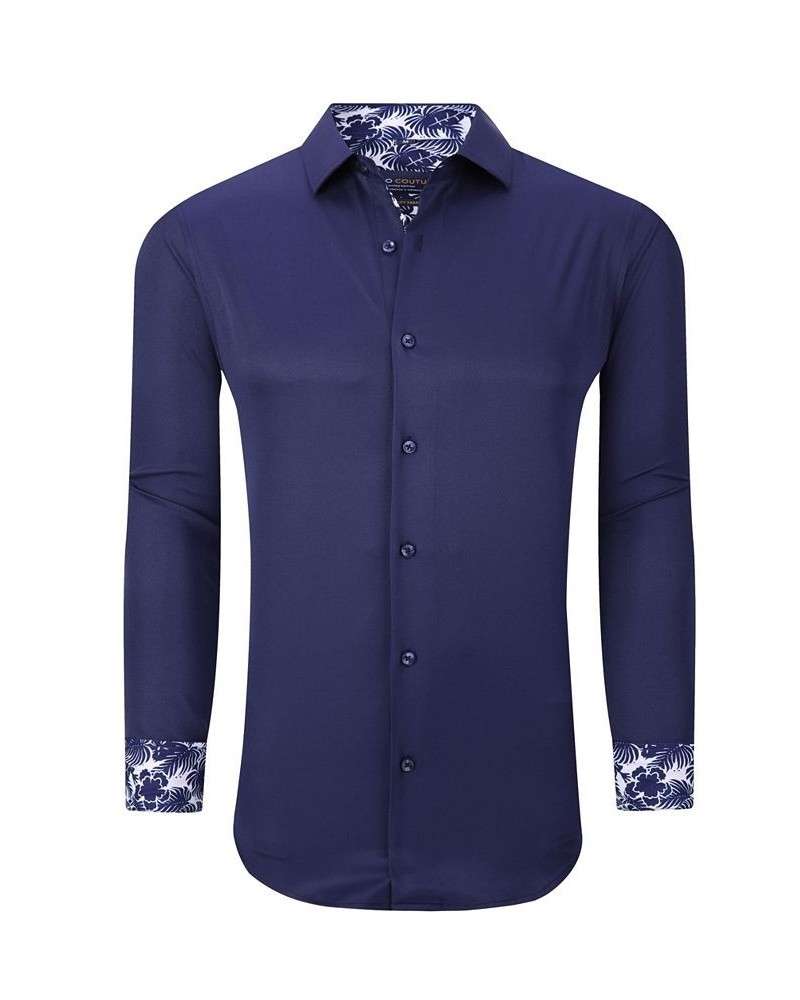 Men's Solid Slim Fit Wrinkle Free Stretch Dress Shirt $14.70 Dress Shirts