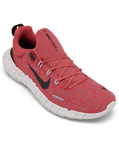 Men's Free Run 5.0 Next Nature Running Sneakers Red $41.80 Shoes