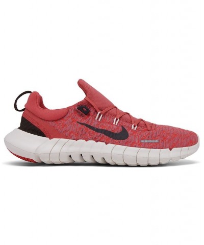 Men's Free Run 5.0 Next Nature Running Sneakers Red $41.80 Shoes