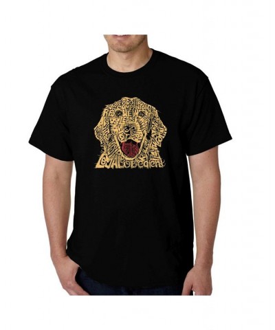 Men's Word Art T-Shirt - Dog Black $20.64 T-Shirts