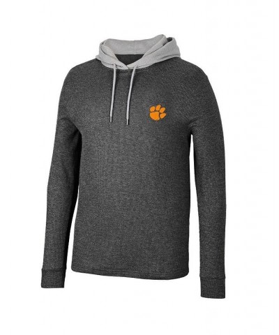 Men's Black Clemson Tigers Ballot Waffle-Knit Thermal Long Sleeve Hoodie T-shirt $28.70 T-Shirts