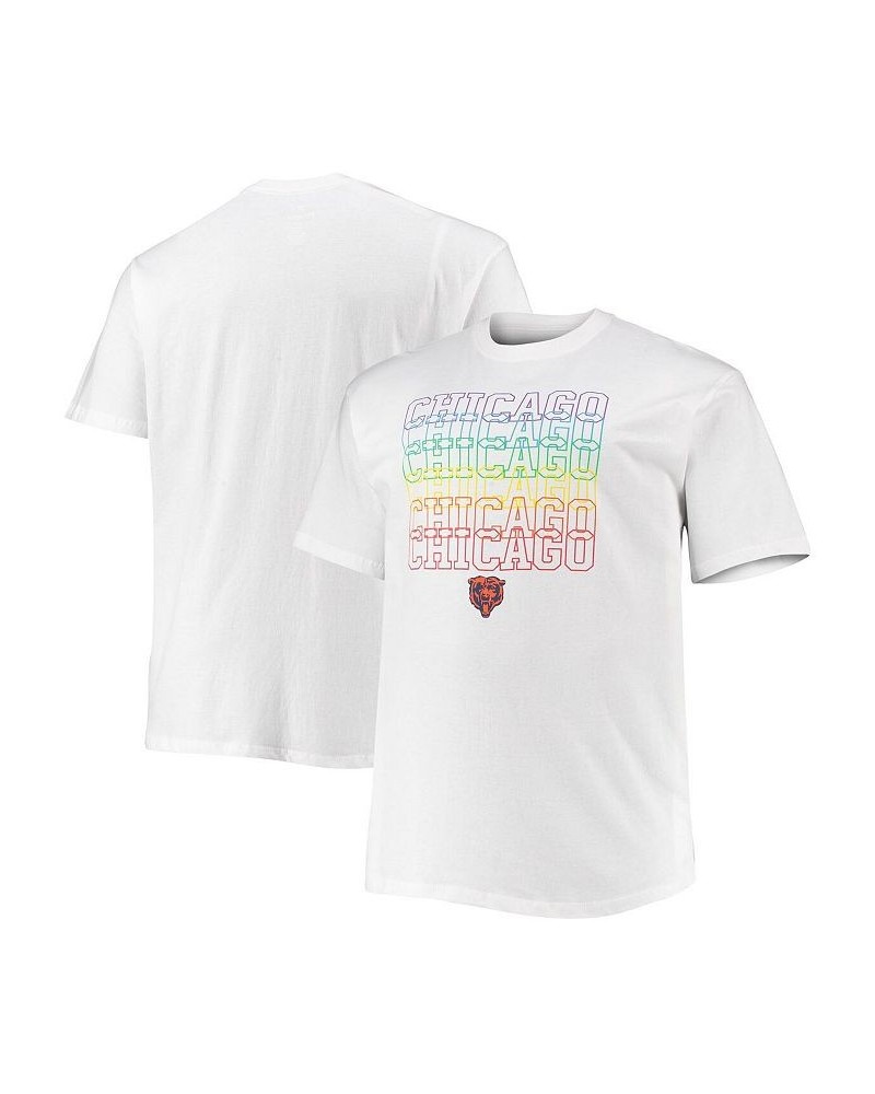 Men's Branded White Chicago Bears Big and Tall City Pride T-shirt $19.74 T-Shirts