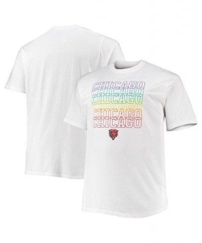 Men's Branded White Chicago Bears Big and Tall City Pride T-shirt $19.74 T-Shirts