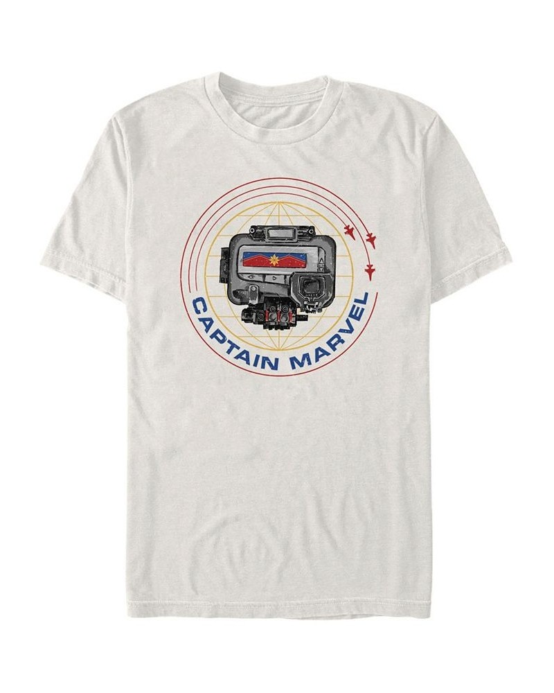 Marvel Men's Captain Marvel Pager Logo, Short Sleeve T-shirt Tan/Beige $18.54 T-Shirts