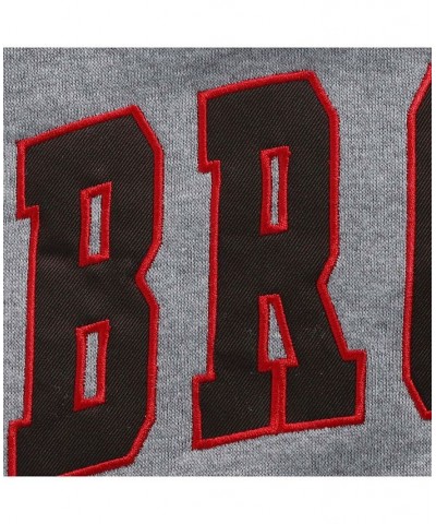 Men's Heather Gray Brown Bears Arch Logo Tackle Twill Pullover Sweatshirt $28.20 Sweatshirt