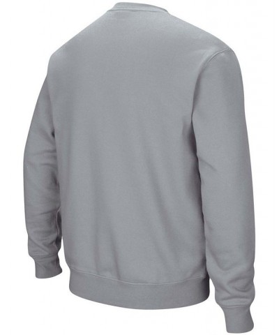 Men's Heather Gray Brown Bears Arch Logo Tackle Twill Pullover Sweatshirt $28.20 Sweatshirt