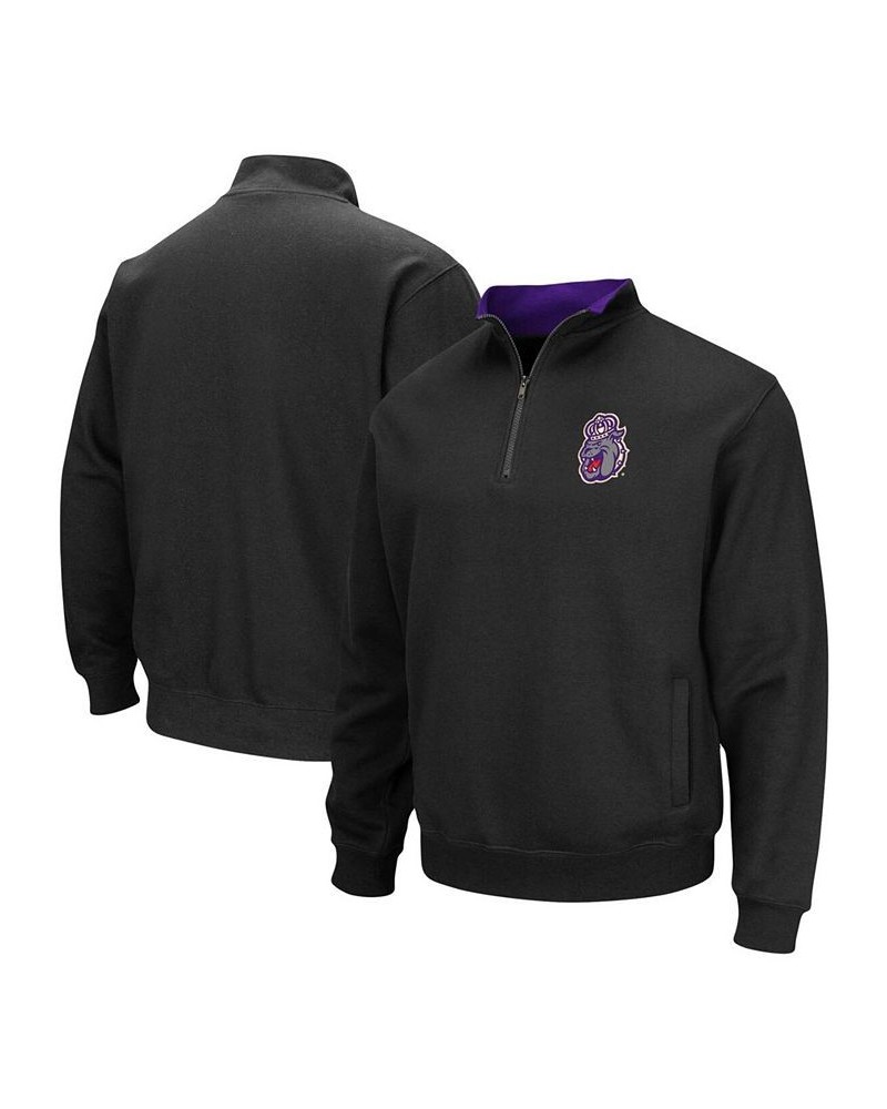 Men's Black James Madison Dukes Tortugas Logo Quarter-Zip Jacket $30.59 Sweatshirt