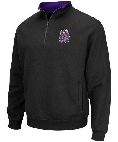 Men's Black James Madison Dukes Tortugas Logo Quarter-Zip Jacket $30.59 Sweatshirt