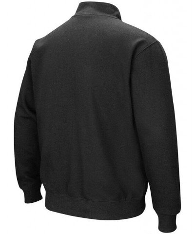 Men's Black James Madison Dukes Tortugas Logo Quarter-Zip Jacket $30.59 Sweatshirt