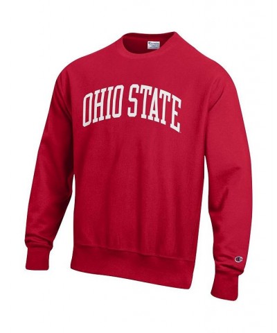 Men's Scarlet Ohio State Buckeyes Arch Reverse Weave Pullover Sweatshirt $38.25 Sweatshirt