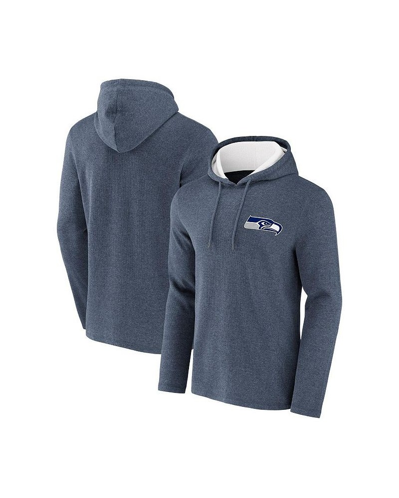 Men's NFL x Darius Rucker Collection by Heathered College Navy Seattle Seahawks Waffle Knit Pullover Hoodie $29.67 Sweatshirt