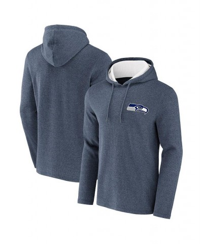 Men's NFL x Darius Rucker Collection by Heathered College Navy Seattle Seahawks Waffle Knit Pullover Hoodie $29.67 Sweatshirt